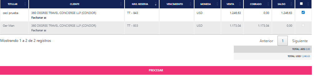 Resultados de Asociado a Reserva