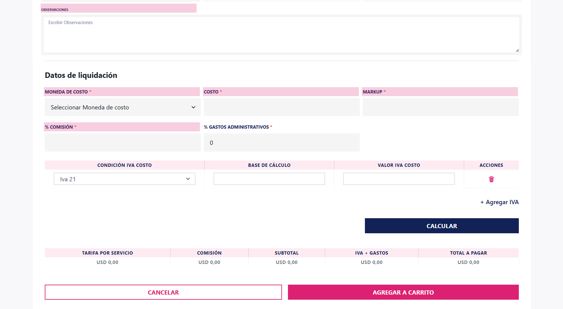 Campos de Liquidación