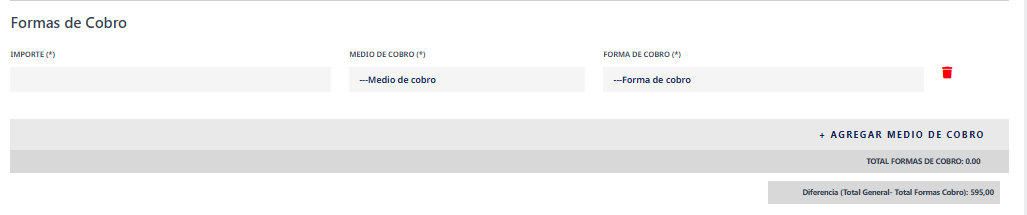 Formas de cobro