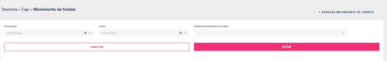 Filtros de Movimiento de Fondos