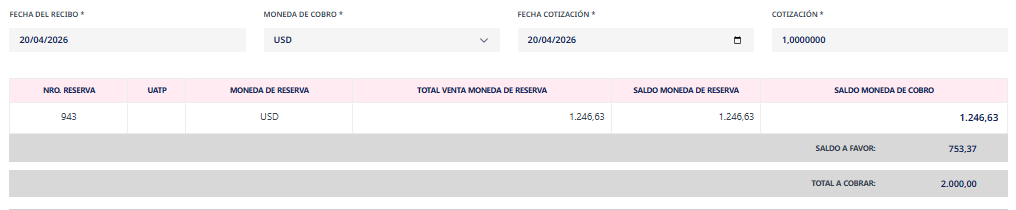 Saldo a favor